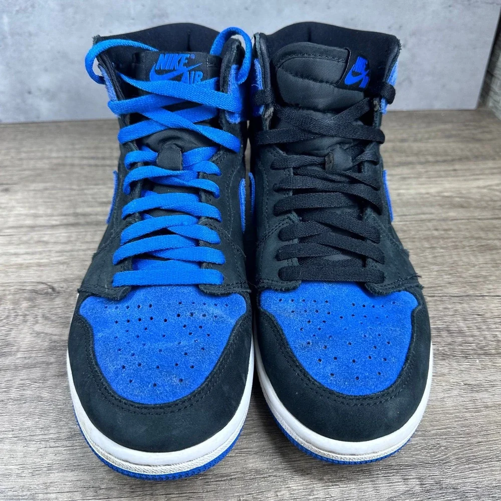 Nike~Men's~Air Jordan 1 Retro OG High Royal Reimagined Suede Sneakers~Size 8‎